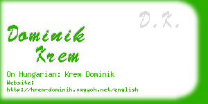 dominik krem business card